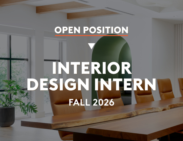 Interior Design Fall 2026 Internship Open